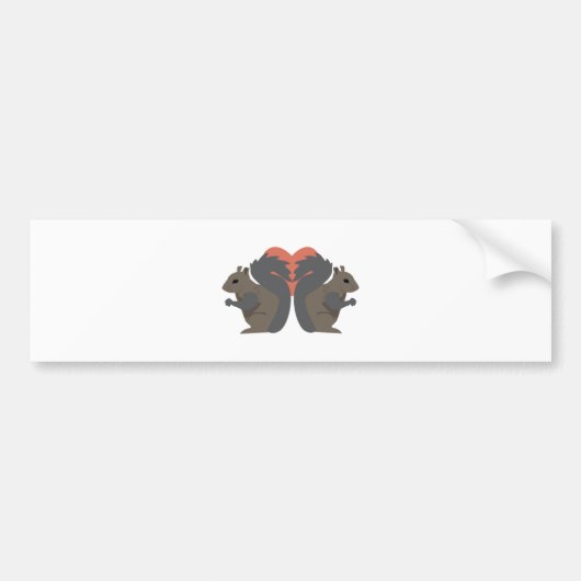 Squirrel Love Bumpersticker (Voorkant)