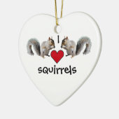 Squirrel Love Keramisch Ornament (Links)