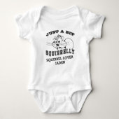 Squirrel Love Squirrelare Black Art Name Romper (Voorkant)