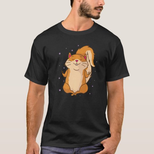 Squirrel Meditating Tree Rodent T-shirt (Voorkant)