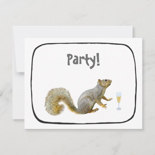 Squirrel Party Invitation Kaart (Voorkant)