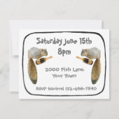 Squirrel Party Invitation Kaart (Achterkant)