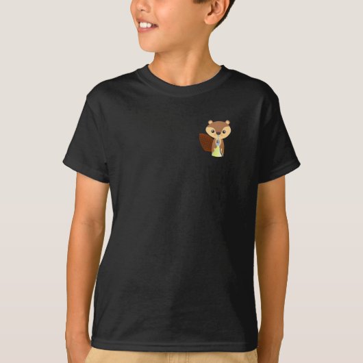 Squirrel Pocket Animal T-shirt (Voorkant)