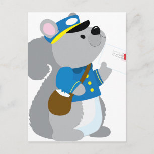 Squirrel Postman Briefkaart