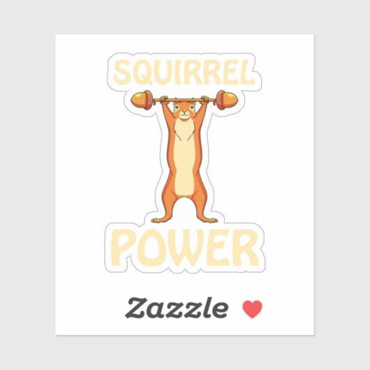 Squirrel Power Squirrel Rodent Dierenvrienden. Per Sticker (Vel)