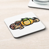 Squirrel pumpkins  bier onderzetter (Linkerzijde)