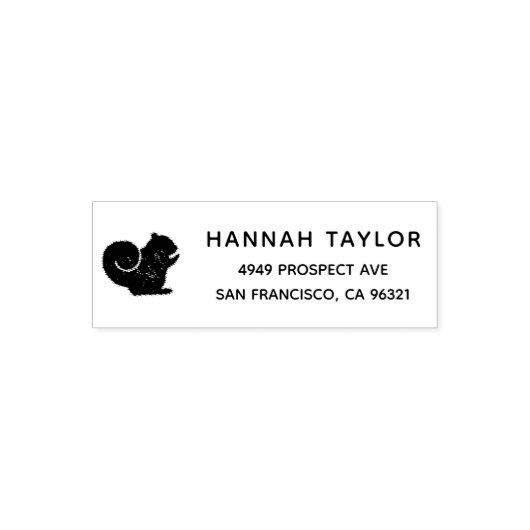 Squirrel Return-adres Zelfinktende Stempel (Design)