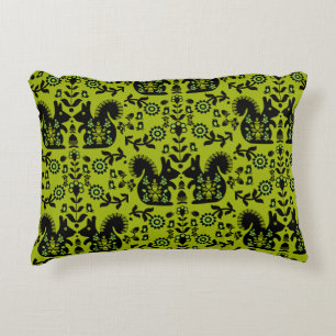 Squirrel Scandinavian Folk Art Accent Kussen