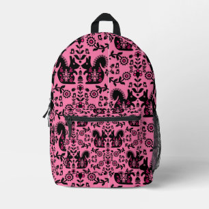 Squirrel Scandinavian Folk Art Bedrukte Rugzak