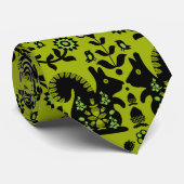 Squirrel Scandinavian Folk Art Stropdas (Opgerold)