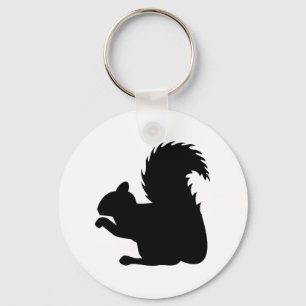 Squirrel Silhouette Sleutelhanger