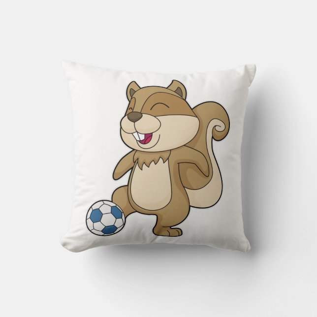 Squirrel Soccer player Soccer Kussen (Voorkant)