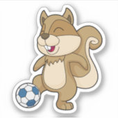 Squirrel Soccer player Soccer Sticker (Voorkant)