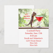 Squirrel Spirit Animal Kaart (Voorkant / Achterkant)