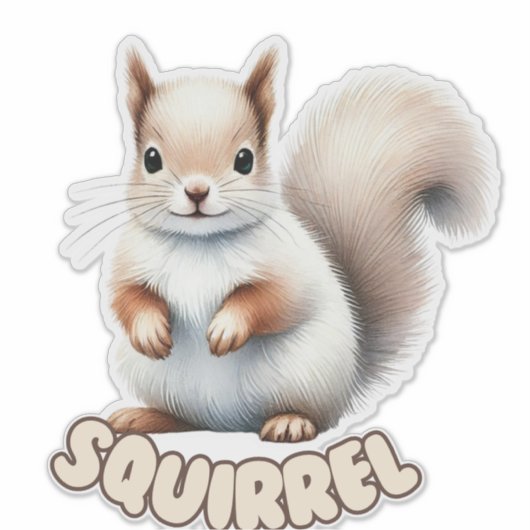 SQUIRREL - STICKER DE NURSERY (Devant)