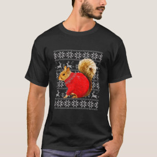 Squirrel Ugly Sweater Kerstmis Funny Squirrel Lov T-shirt