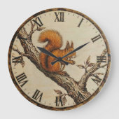 Squirrel Wall Clock Grote Klok (Voorkant)