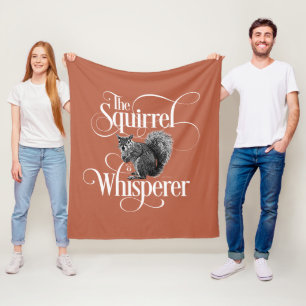 Squirrel Whisperer - grappige eekhoorntenomver Fle Fleece Deken