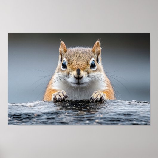 Squirrel Wild Animal Loving Portrait  Poster (Voorkant)