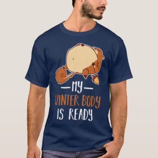 Squirrel Winter Body Fat Pet Chubby Funny Raccoon T-shirt