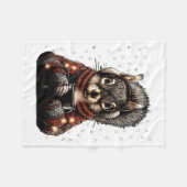 Squirrel With Gles Christmas Lights Funny Coffee W Fleece Deken (Voorkant (Horizontaal))