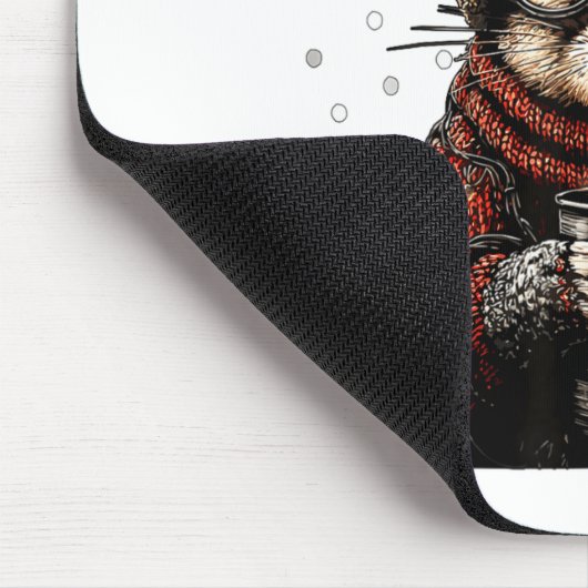 Squirrel With Gles Christmas Lights Funny Coffee W Muismat (Hoek)