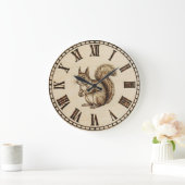 Squirrel Wooden Wall Clock Grote Klok (Huis)