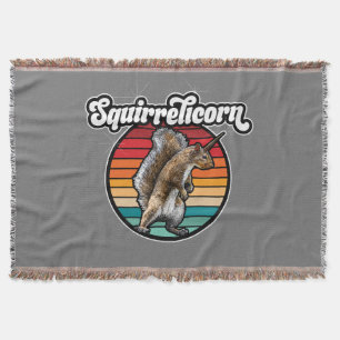 Squirrelicorn - grappig, vintage eekhoorn eenhoorn deken