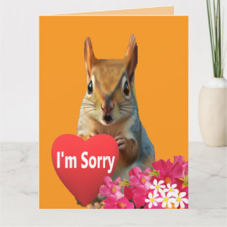 Squirrelly Sweet Heart Apology Card Kaart