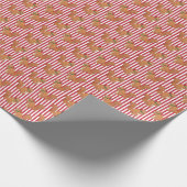 Squirrels and Holly Stripes Holiday Cadeaupapier (Hoek)