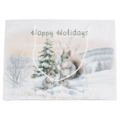 Squirrels in winter forest  groot cadeauzakje (Voorkant)