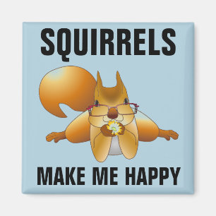 SQUIRRELS MAKEN MIJ HAPPY MAGNETS MAGNEET