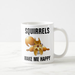 SQUIRRELS MAKEN MIJ HAPPY SQUIRREL COFFEE MOK