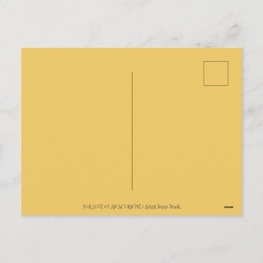 SQUIRRELS & OWL THANKSGIVING, HOMEMADE ACORN PIE FEESTDAGENKAART (Achterkant)