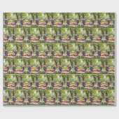 Squirrels Playing Chess In a City Park Cadeaupapier (Vlak)