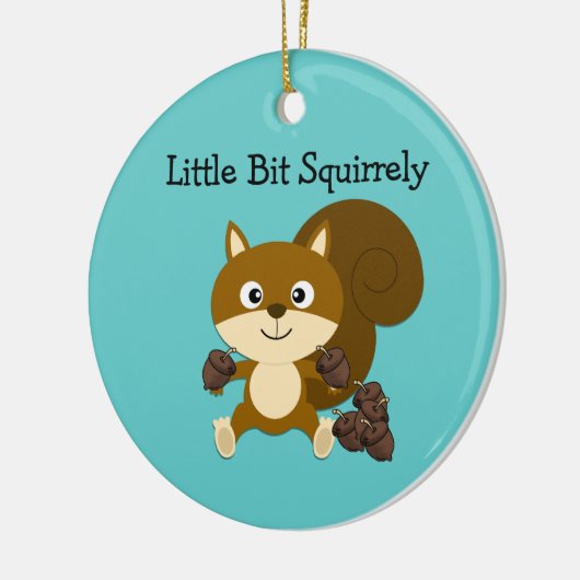 Squirrely Keramisch Ornament (Links)