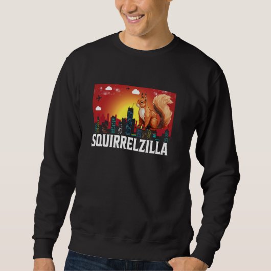 Squirrelzilla Dierenvriend Squirrel Funny Squirrel Trui (Voorkant)