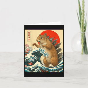 Squirrelzilla Eekhoorn Japanse Kunst Grappig Gesch Kaart