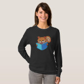 Squirrle Reading Book Reader T-shirt (Voorkant volledig)