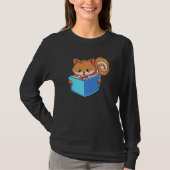 Squirrle Reading Book Reader T-shirt (Voorkant)
