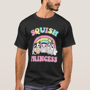 Squish Princess Cute Rainbow Axolotl Unicorn Dairy T-shirt