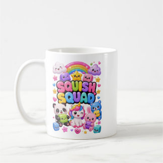 Squish Squad Glitterende Regenboog Panda Eenhoorn Koffiemok