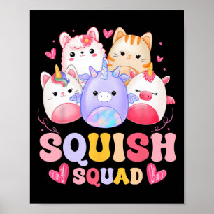 Squish Squad verjaardag voor meisjes Kinder peuter Poster