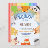 Squishmallow Boy Invitation d'anniversaire (Devant / Derrière)