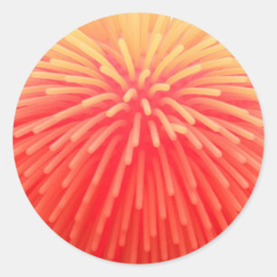 Squishy Ball Abstract Red Oranje Glow Ronde Sticker