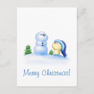 Squishy Littlekins in de sneeuw Feestdagenkaart