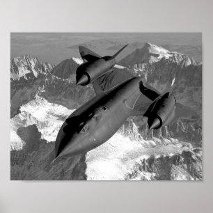 SR-71 Blackbird Flying Poster