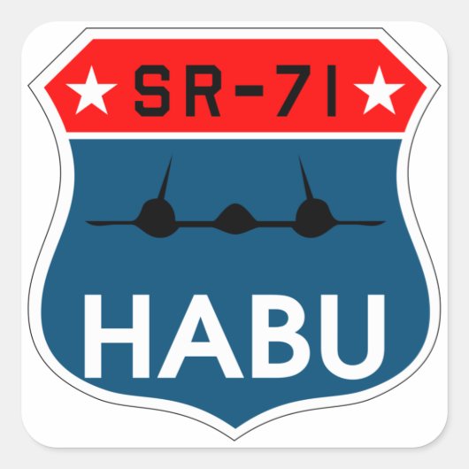 SR-71 Blackbird "Habu" Insignia Sticker (Voorkant)
