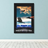 SR-71 Blackbird HIGH RANGERS Canvas Afdrukken (Insitu (Houten vloer))