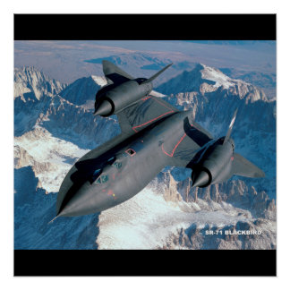 SR-71 BLACKBIRD LUCHTVAARTMAATSCHAPPIJ Glossy Post Perfect Poster